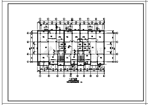 某六层带半地下室住宅楼建筑施工cad图，共十二张-图二