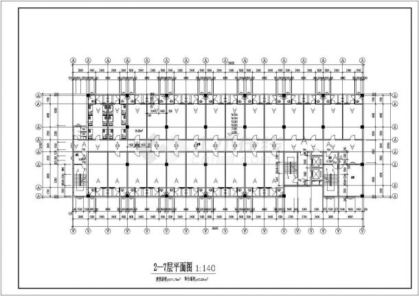 某重庆中学教学楼CAD建筑设计施工大样图-图二