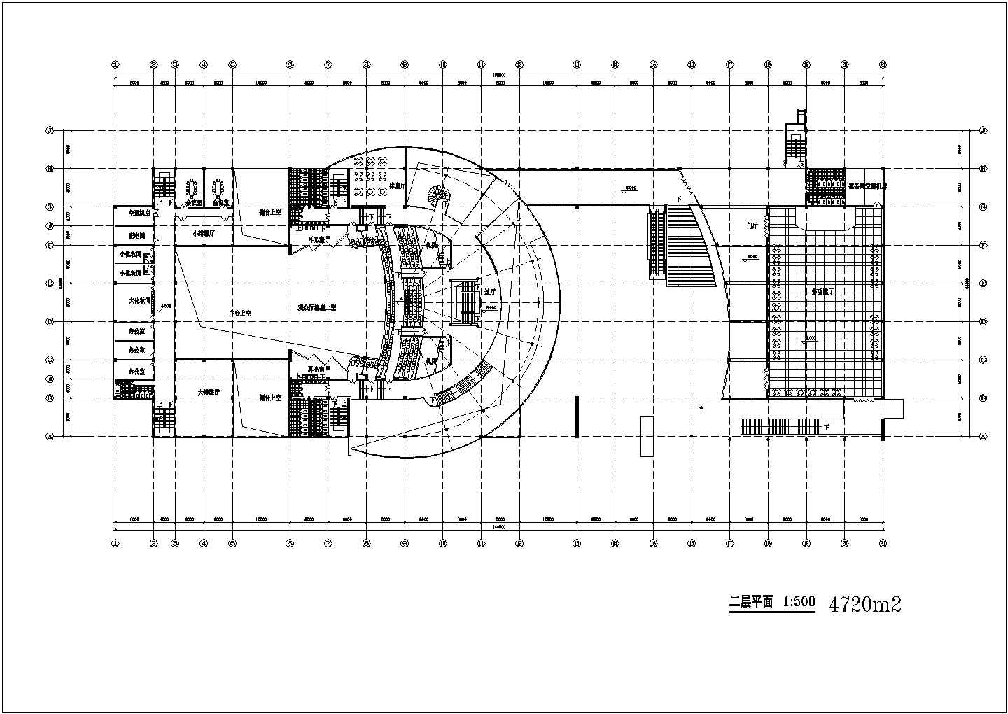 某中小型影剧院完整建筑CAD设计施工大样图纸