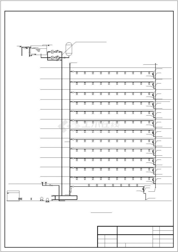 某地区四星级酒店建筑给排水毕业设计CAD资料（计算书、结构图纸）-图一