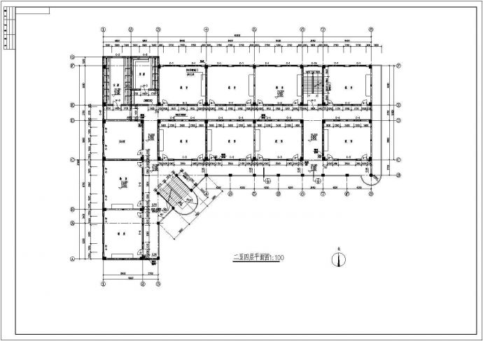 某中学教学楼全套CAD建筑设计施工完整图_图1