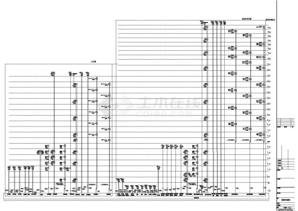 某二十七层大厦强电施工图-图一