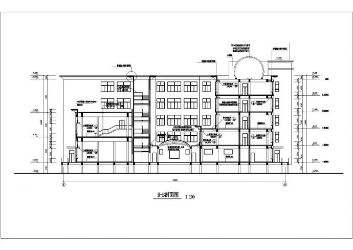 无锡某重点中学CAD综合楼建筑施工设计图_图1