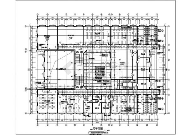 无锡某重点中学CAD综合楼建筑施工设计图-图二