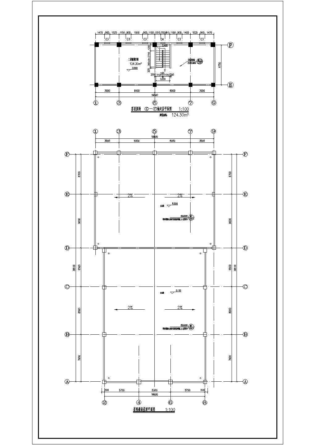 某小型欧式风格茶园剧场建筑CAD设计施工图纸