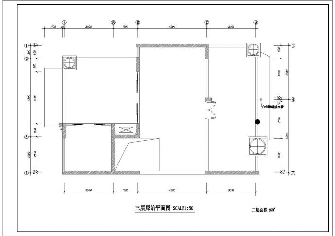 某三层砖混结构小别墅室内装修设计cad全套平面施工图（甲级院设计）_图1