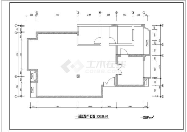 某三层砖混结构小别墅室内装修设计cad全套平面施工图（甲级院设计）-图二