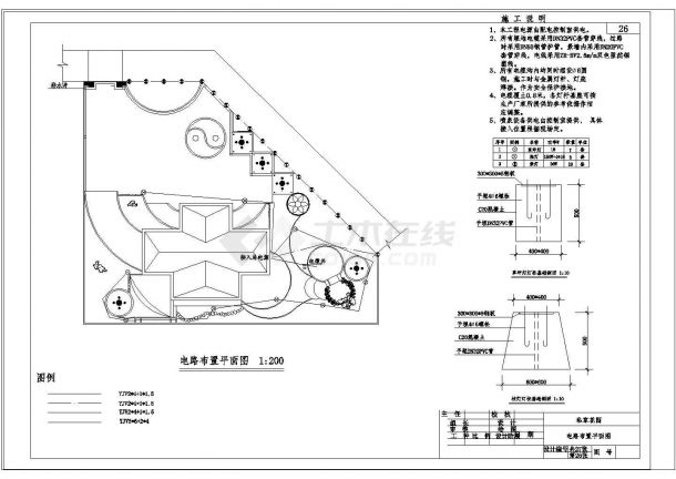 某私家花园CAD建筑设计完整全套施工图-图二