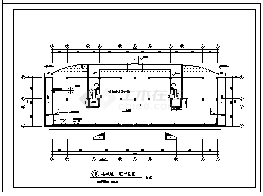 某九层带半地下室住宅楼建筑施工cad图，共九张-图二