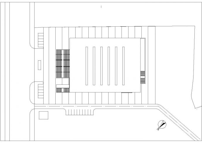 某中学体育馆CAD建筑设计方案资料图纸_图1