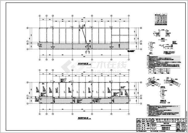 浏阳市某乡镇小学地上四层框架结构教学楼结构设计CAD图（含结构设计总说明）-图二