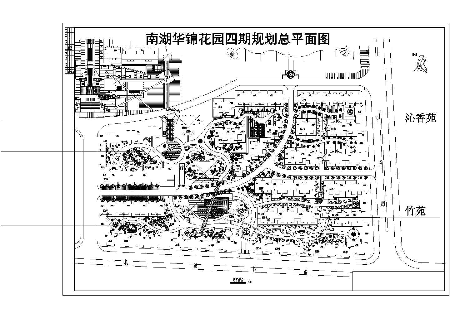 某华锦四期住宅区CAD规划及景观设计施工图纸