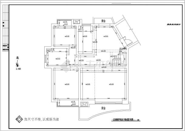 某现代标准型跃层套房室内装饰方案详细设计施工CAD图纸-图二