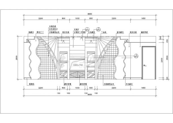 某现代标准型夜总会VIP房建筑方案详细设计施工CAD图纸-图二