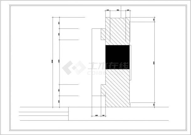 某现代标准型玄关隔断装修方案详细设计施工CAD图纸-图二