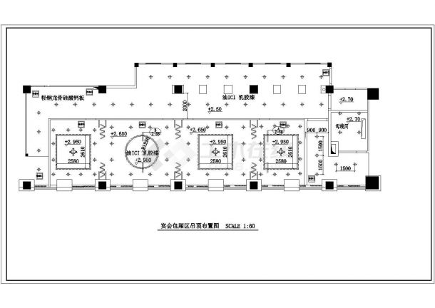 某标准型酒店宴会厅装修方案详细设计施工CAD图纸-图二
