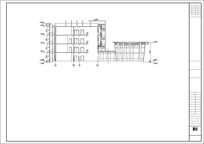 某四层框架商务楼工程毕业设计CAD资料（含结构计算书、结构图纸）_图1