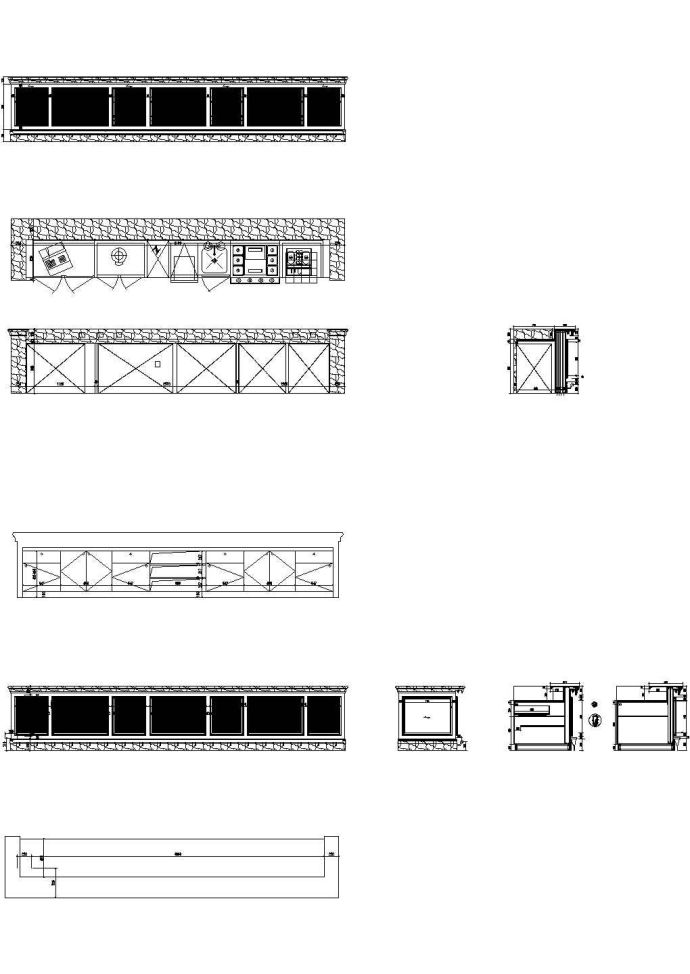 某标准型酒吧吧台大理石与木饰详细方案设计施工CAD图纸_图1