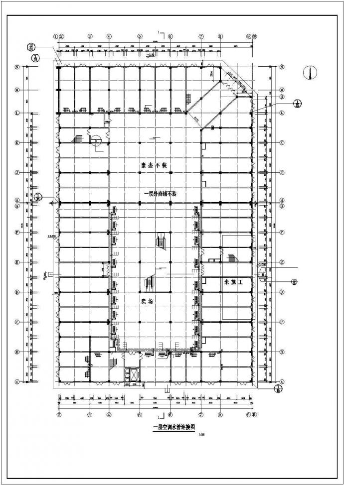 某多层商场建筑空调通风防排烟设计CAD资料（含人防设计）_图1