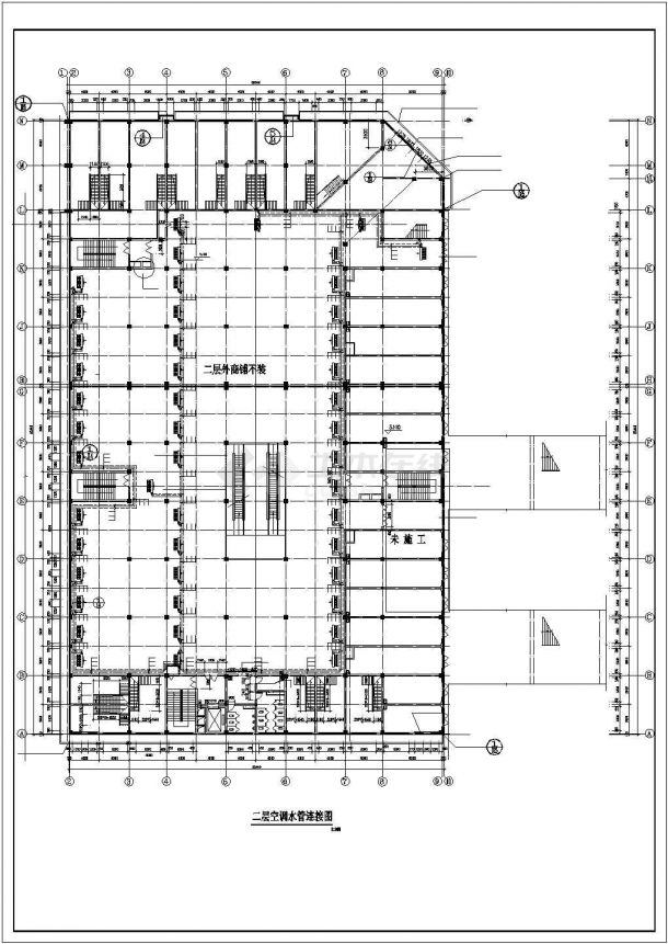 某多层商场建筑空调通风防排烟设计CAD资料（含人防设计）-图二