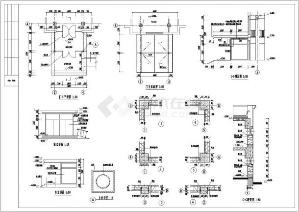 某地区标准型室内装修大样详细设计方案施工CAD图库-图二