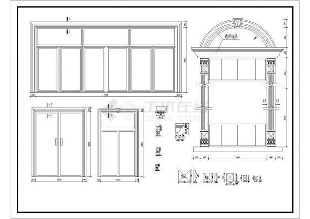 某地区标准型欧式装修详细设计方案施工CAD图块-图二