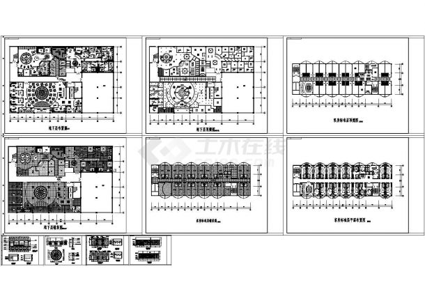 某地区标准型宾馆装修详细设计方案施工CAD图纸-图一