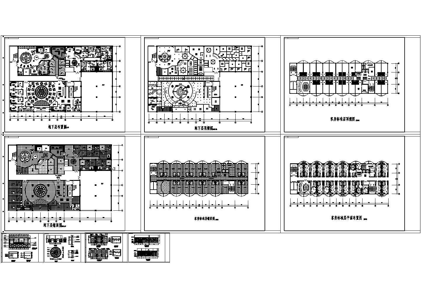 某地区标准型宾馆装修详细设计方案施工CAD图纸