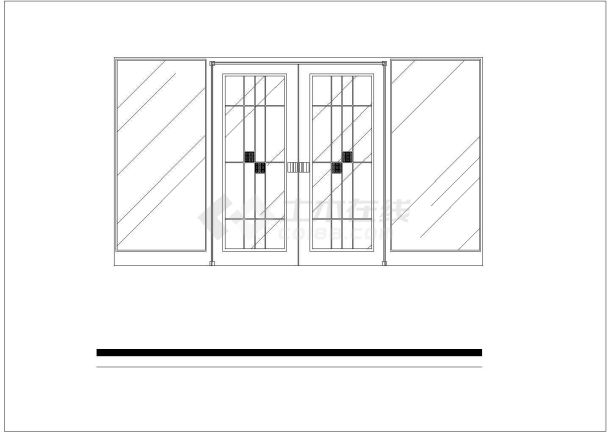 某地区标准型别墅大门大样装修详细设计方案施工CAD图纸-图二