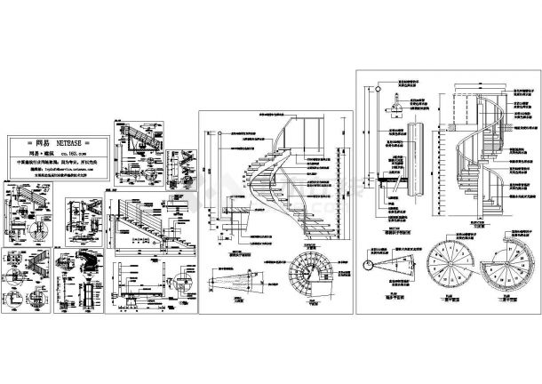 某地区标准型建筑楼梯扶手装修详细设计方案施工CAD图纸-图一