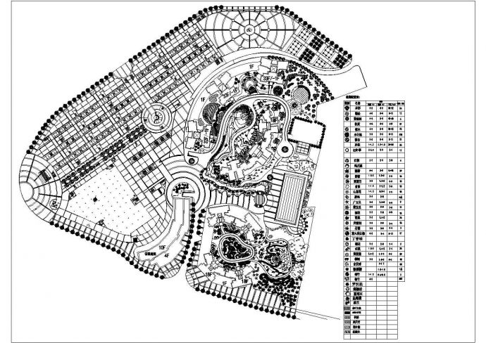 某购物中心广场CAD设计施工规划图纸_图1