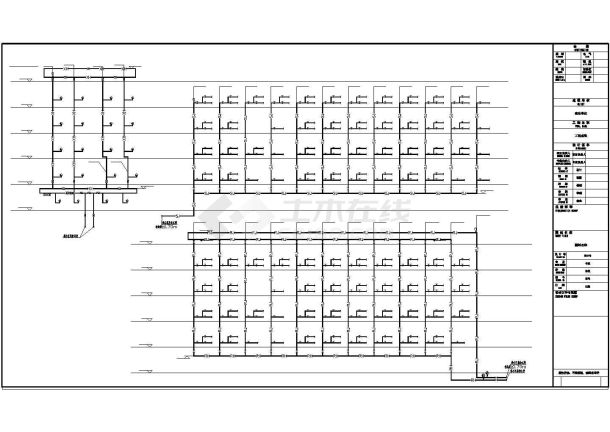 湖南宿舍楼及食堂建筑给排水施工CAD图纸-图二