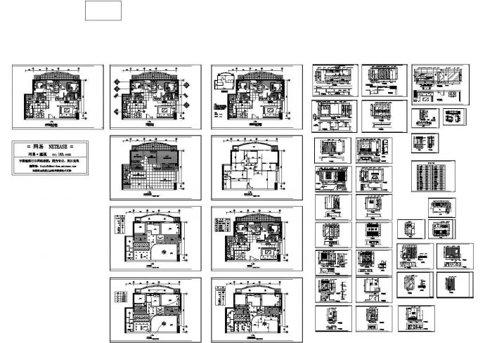 某现代标准型家庭装修详细设计方案施工CAD图纸_图1
