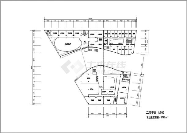 某南京市妇女儿童活动中心基督教河西礼拜堂完整CAD建筑规划设计图纸-图二