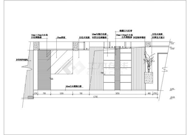 某现代标准型餐厅建筑大样详细设计施工CAD图纸-图二