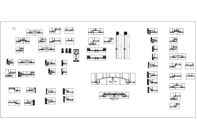 某现代标准型建筑天花大样详细设计施工CAD图纸_图1