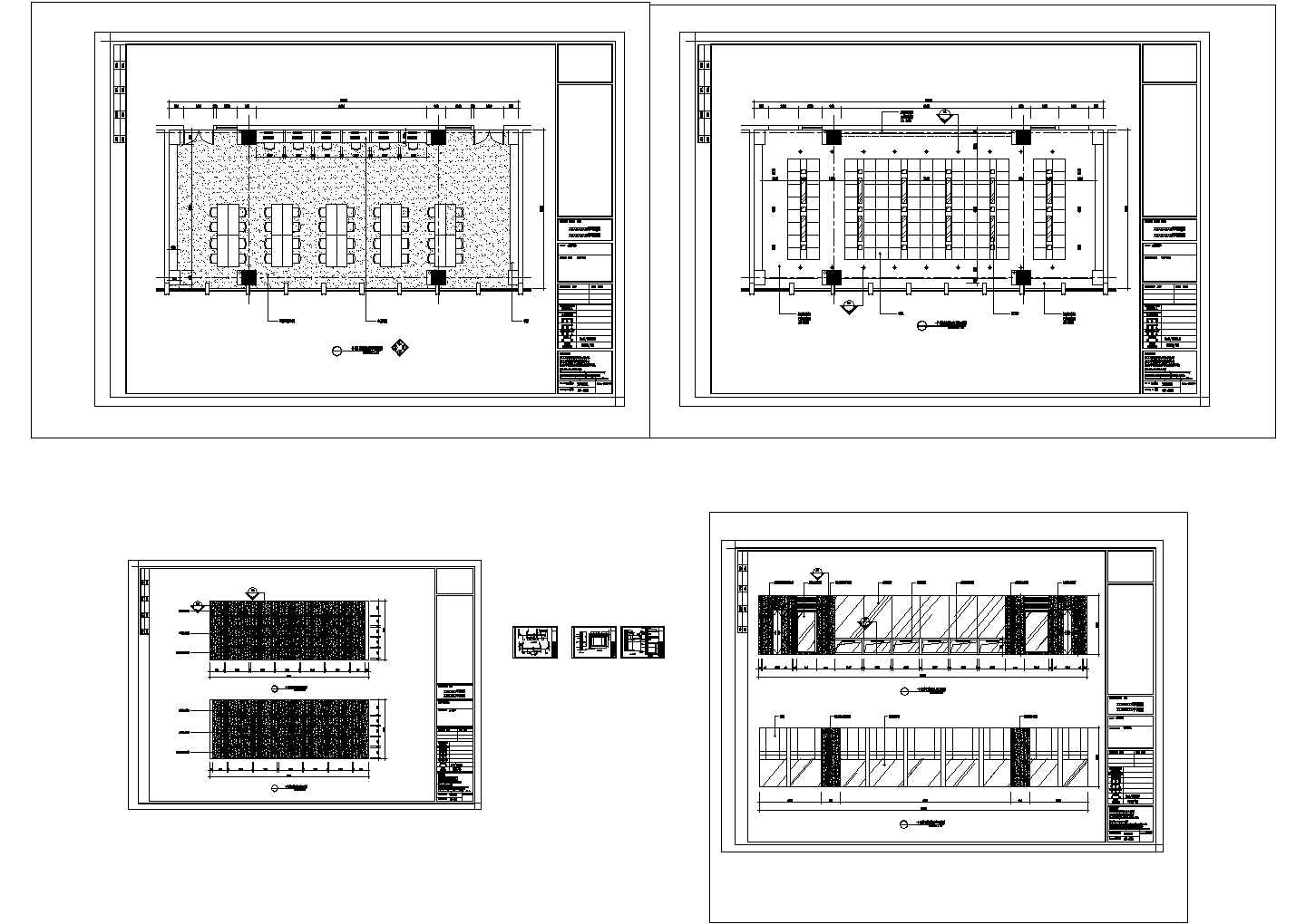 某标准型现代120平阅览室装修详细设计施工CAD图纸