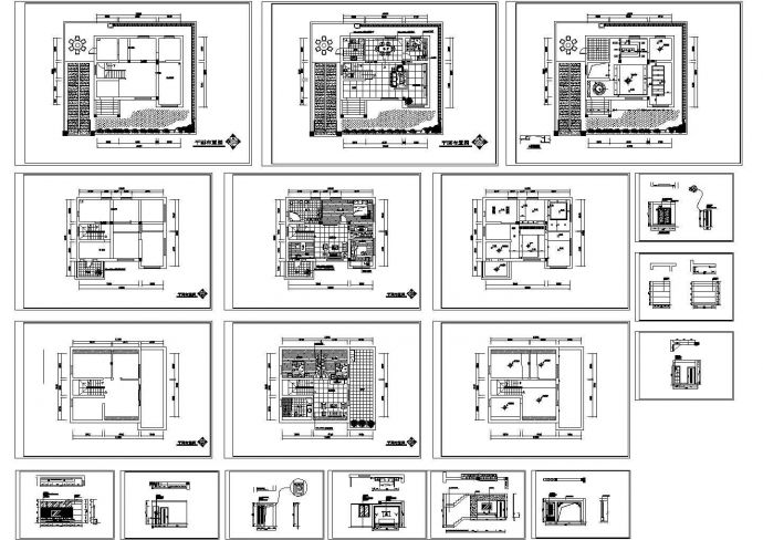 某标准型现代名仕御园家居装修详细设计施工CAD图纸_图1