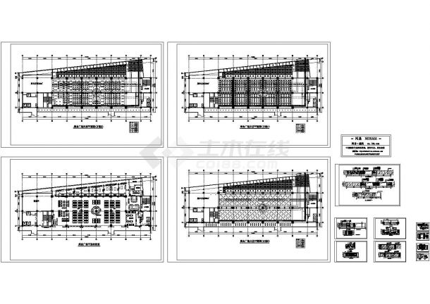 某标准型现代美食广场装修详细设计施工CAD图纸-图一
