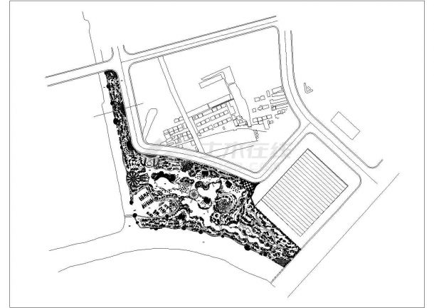某活水公园CAD设计规划平面图-图一