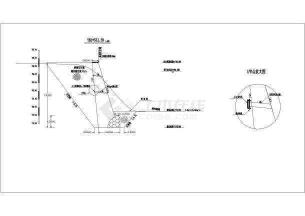 一般河堤适用性断面图图纸-图一