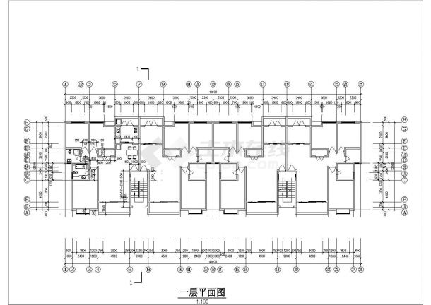某地碧海花园住宅建筑设计CAD图纸-图二