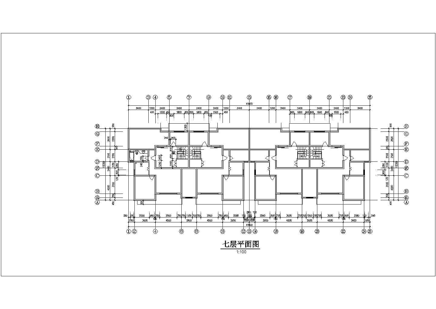 某地碧海花园住宅建筑设计CAD图纸