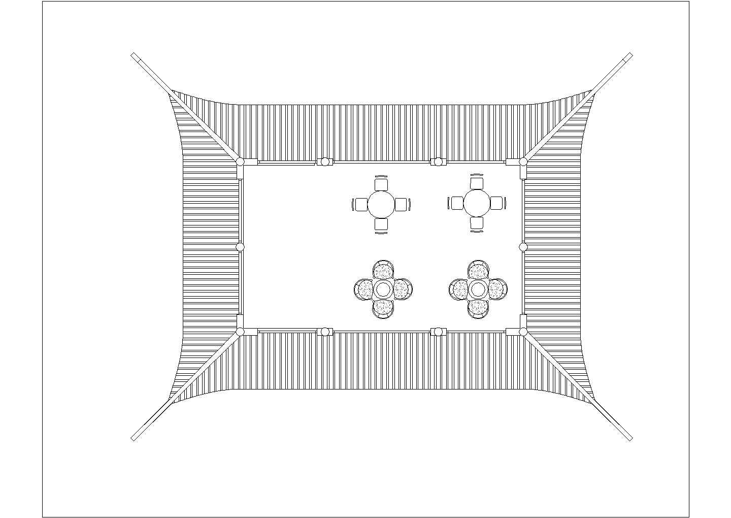 一古建筑沧浪馆结构平剖面详图