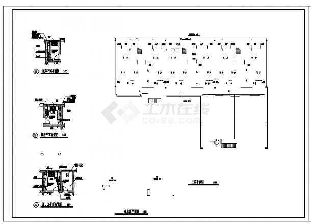 4861平方米湖南某七层印刷厂综合楼建筑施工cad图，共十六张-图一