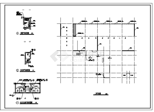 4861平方米湖南某七层印刷厂综合楼建筑施工cad图，共十六张-图二