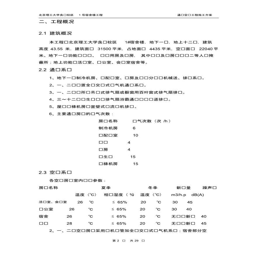 北京理工大学宿舍楼通风空调工程施工方案-图二
