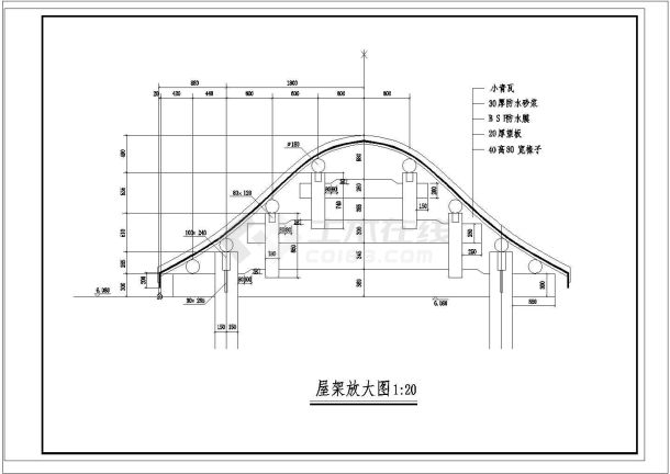 古建筑楼梯建筑设计CAD施工图-图一