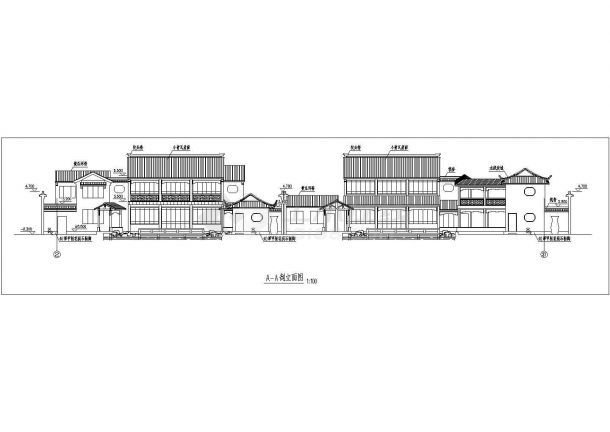 带有亭子的古建筑设计CAD规划图-图二