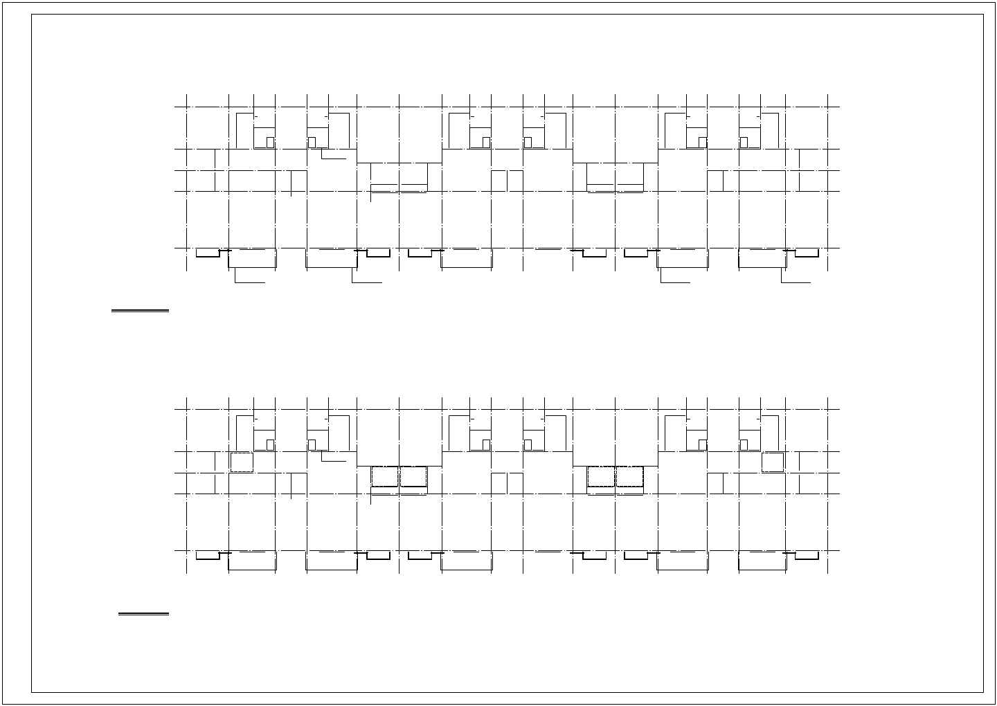 某7层框架坡屋顶住宅楼设计cad建筑施工图（甲级院设计）